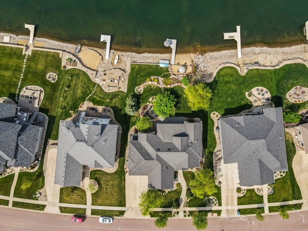 Waterfront Lots From Above