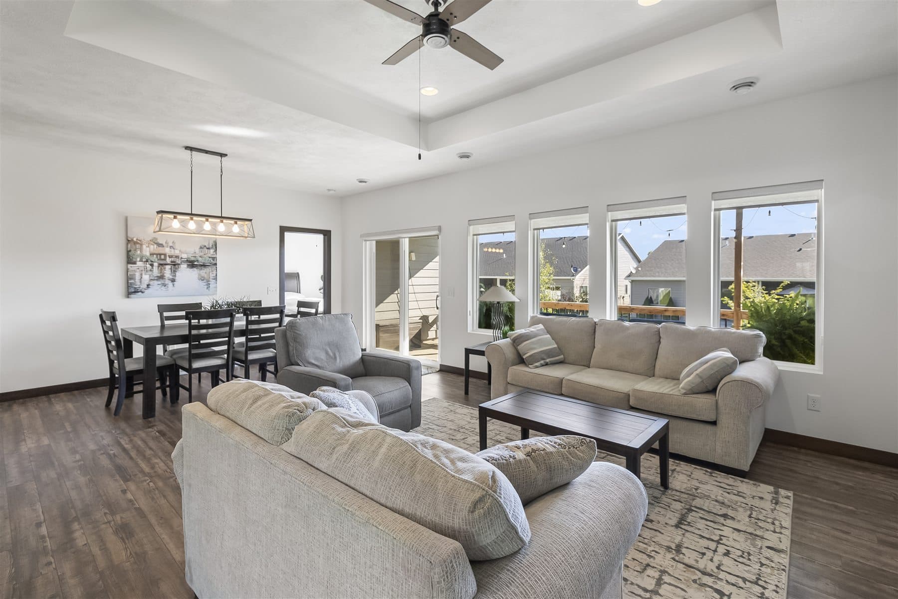 Open Living and Dining Area